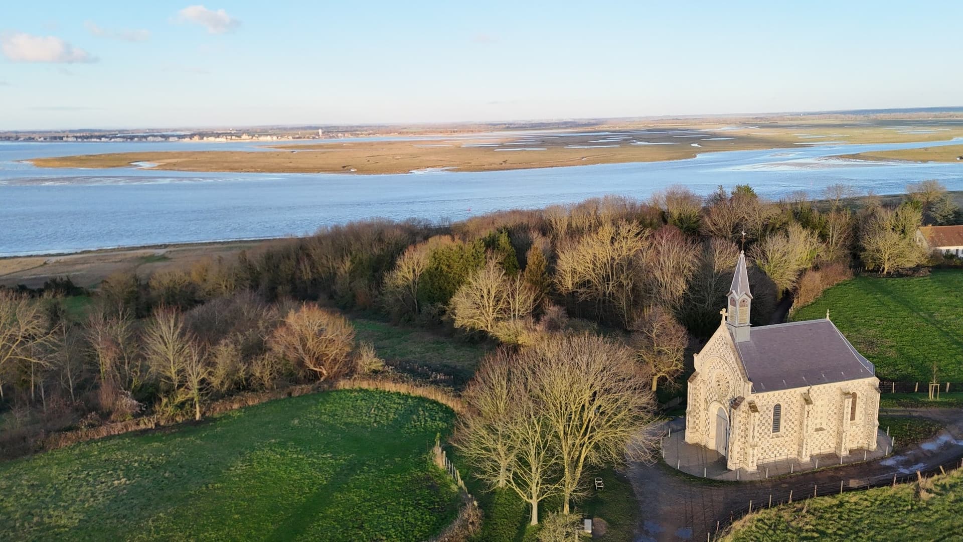 Chapelle des Marins et panorama sur la Baie de Somme à Saint-Valery-sur-Somme