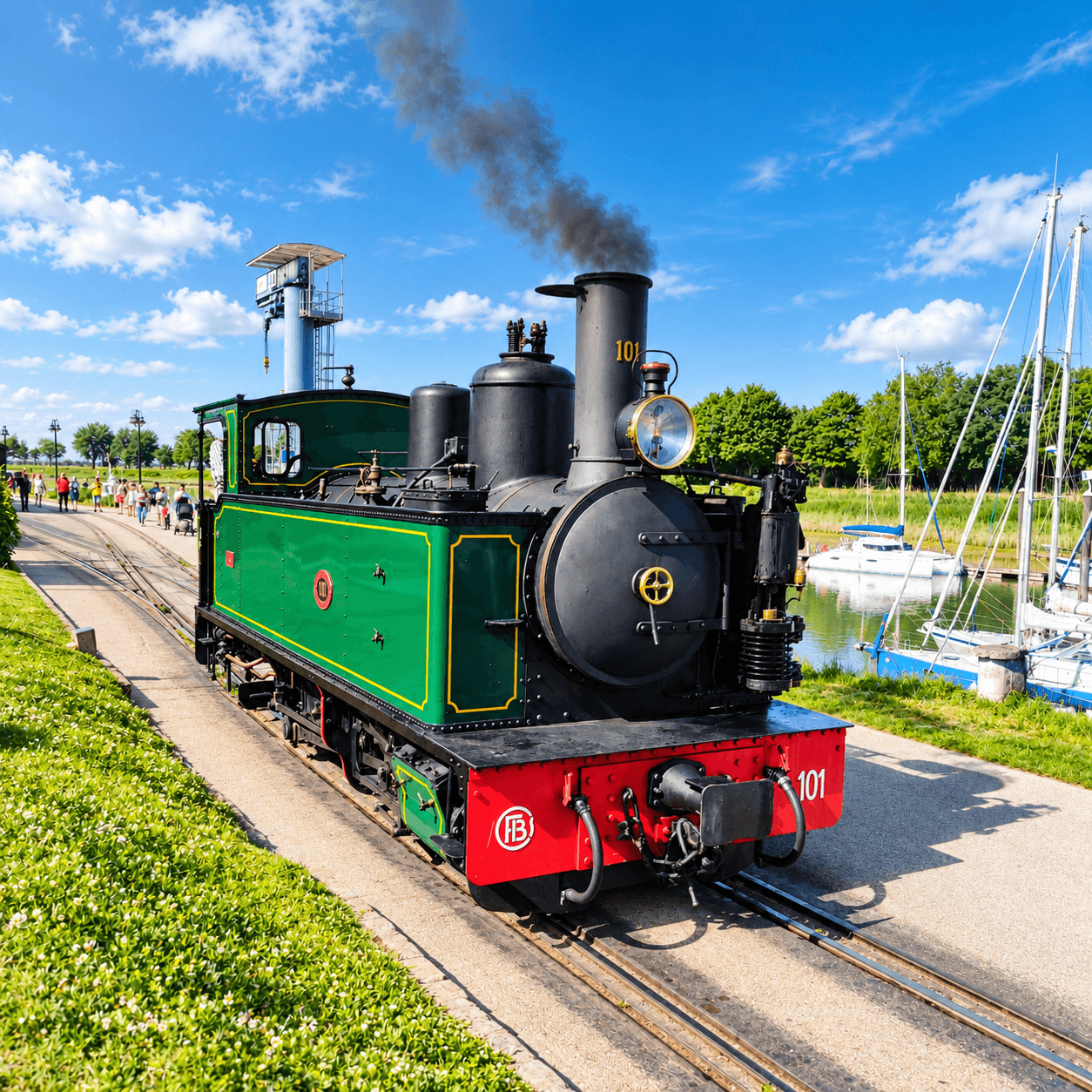 Locomotive à vapeur du Chemin de Fer de la Baie de Somme à Saint-Valery-sur-Somme